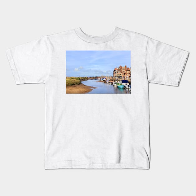 Blakeney Quay harbour Kids T-Shirt by GrahamPrentice